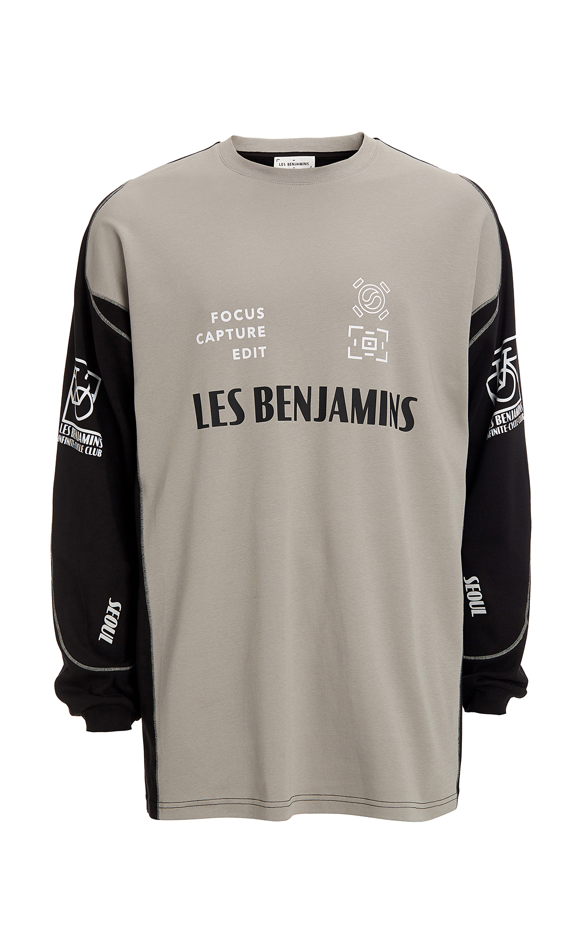 Les Benjamins Erkek Siyah T-Shirt LBJSTB-M-U-LS-006-Black 