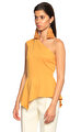 Bcbg Max Azria Tek Kol Sarı Bluz