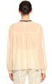 ivory Macrame Lace Chiffon Blouse Bluz