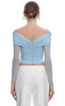 Jersey Crossover Top Bluz
