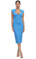 Roland Mouret Mavi Elbise