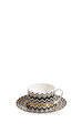 Missoni Zig Zag Siyah Gold 2 Kişilik Kahve/Çay Fincan ve Tabağı