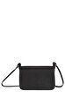 Longchamp Le Foulonne Clutch Siyah Omuz Çantası XS