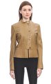 Yves Salomon Camel Deri Ceket