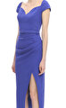 Cobalt Crepe Midi Elbise