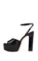 Black Suede Zoe Topuklu Ayakkabı