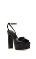 Black Suede Zoe Topuklu Ayakkabı