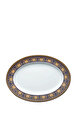 Medusa Blue Oval Servis Tabağı 34 cm