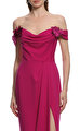 Marchesa Note Fuşya Gece Elbise