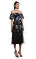 Marchesa Note Siyah  Elbise