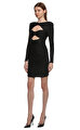 Black Jersey Mini Elbise