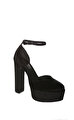 Black Suede Siyah Topuklu Ayakkabı
