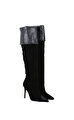 Black Suede Siyah Topuklu Çizme