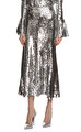 Silver Sequin Maxi Etek