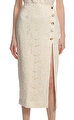 Cream Cord Lace Midi Etek