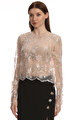 Sequin Flower Top Üst