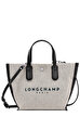Longchamp Essential Ekru Kanvas El Çantası XS