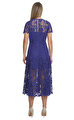 Cobalt Lace Midi Elbise