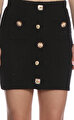 Black Jewel Button Knit Mini Etek