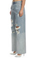Rhinestone Ombre Distressed Jeans Pantolon Pantolon