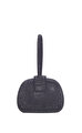 Black Rhinestone Top Handle Clutch Çanta