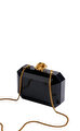 Wxb-Jewllı-Rose Clasp Detail Hardcase Clutch