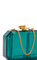 Wxb-Jewllı-Rose Clasp Detail Hardcase Clutch