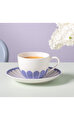 Fleur Bleu Mavi Porselen Kahve ve Çay Fincanı