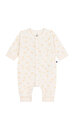 Baskılı Civciv Desenli Pamuklu Bebek Tulum
