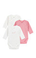 Uzun Kollu Baskılı Pamuklu Bebek Body Set 3'lü