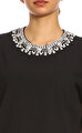 Kadın Necklace Shrunken Tee Siyah T-Shirt