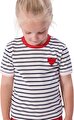 Kısa Kollu Çizgili Pamuklu Çocuk Tişört