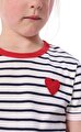 Kısa Kollu Çizgili Pamuklu Çocuk Tişört