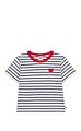 Kısa Kollu Çizgili Pamuklu Çocuk Tişört