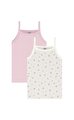 Çiçek Baskılı Pamuklu Çocuk Atlet Set 2' li