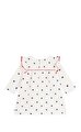 Puantiye Desenli Uzun Kollu Pamuklu Bebek Elbise