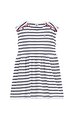 Askısız Çizgili Pamuklu Çocuk Elbise