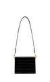 Siyah Mini Kapaklı Vegan Deri Çapraz Askılı Çanta