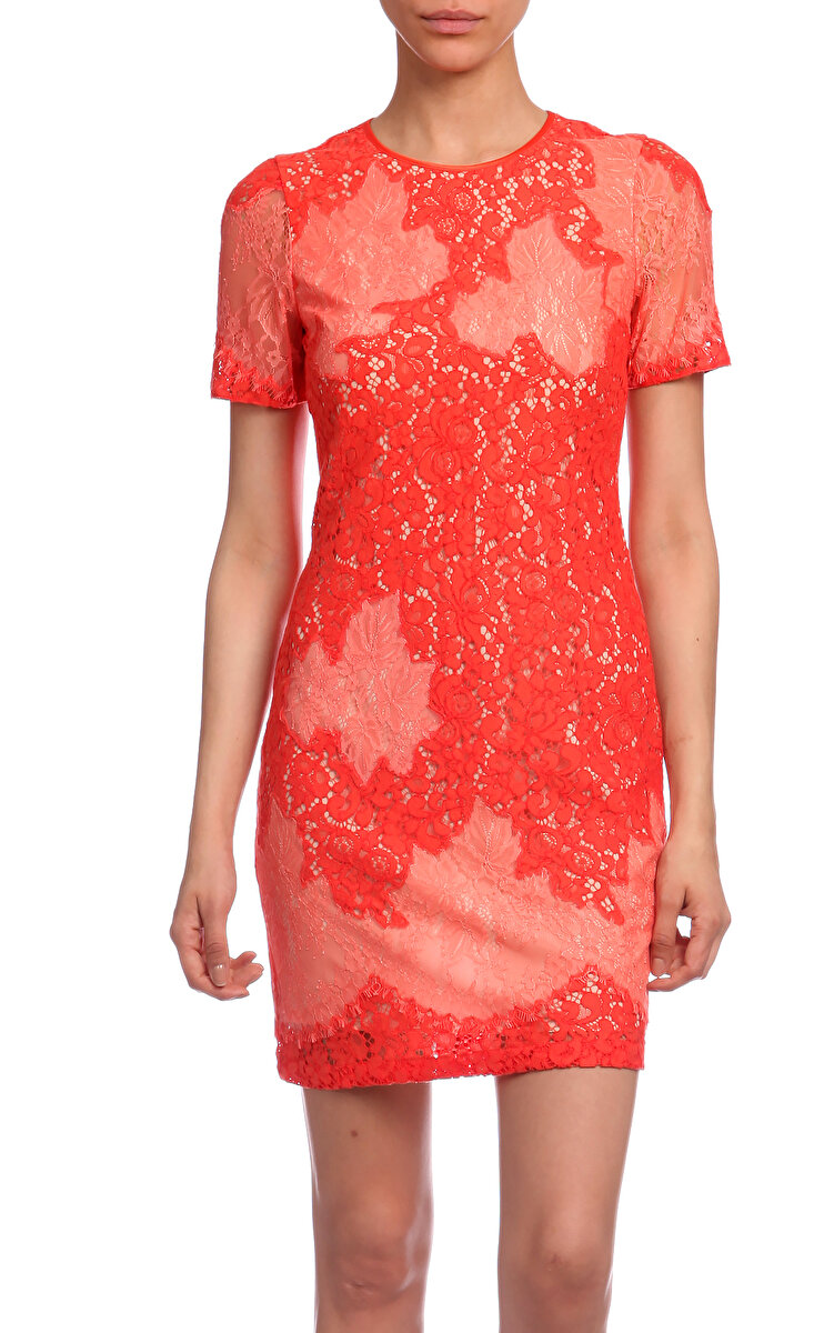 Karen Millen Kad n Turuncu Elbise KMLDV276 Orange Brandroom