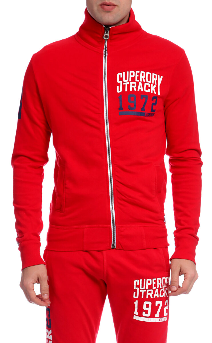 Superdry Erkek K rm z Sweatshirt SPDM60MX050LVDP TrophyRed
