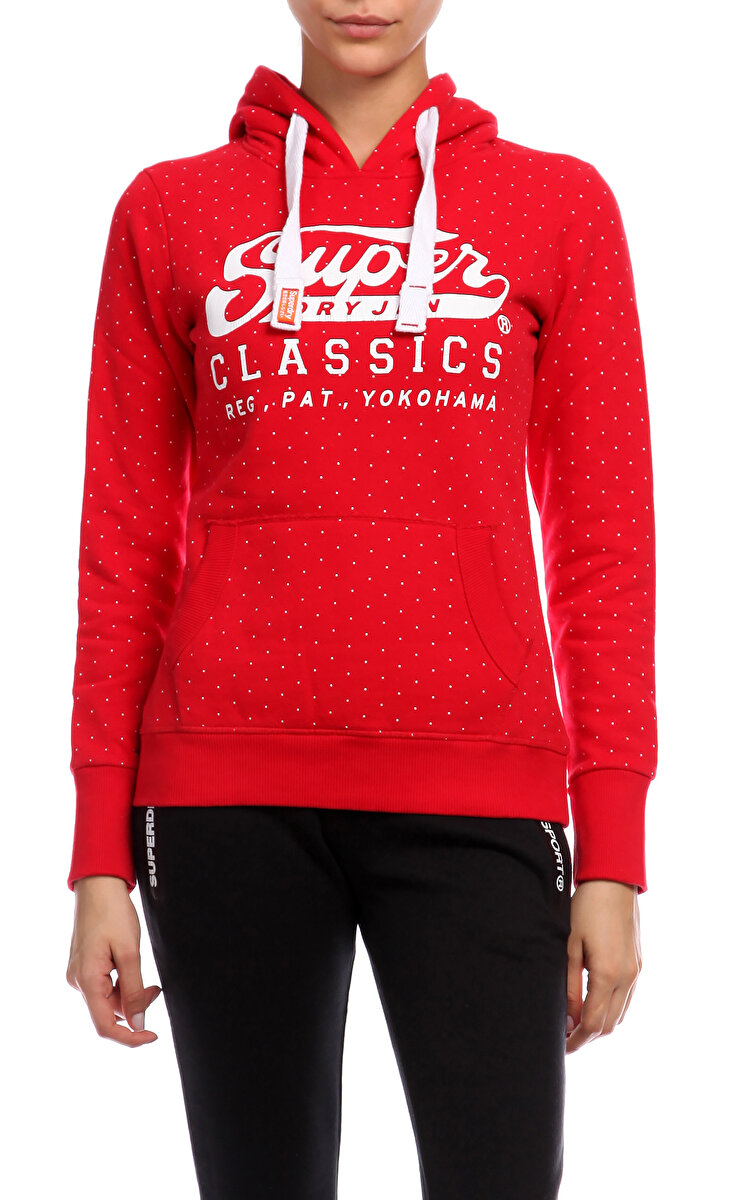 Sweat rouge superdry 2025