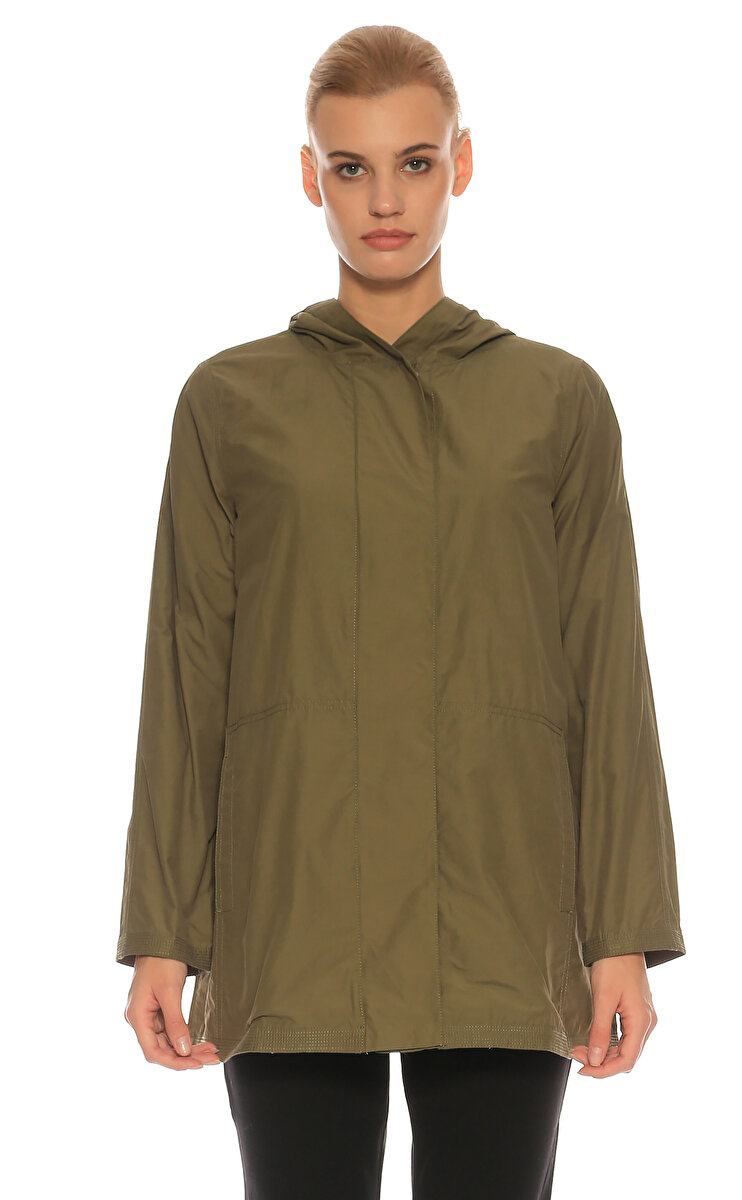Eileen Fisher Kad n Ye il Parka EEEF7AKO J4655MOLI OLIVE Brandroom