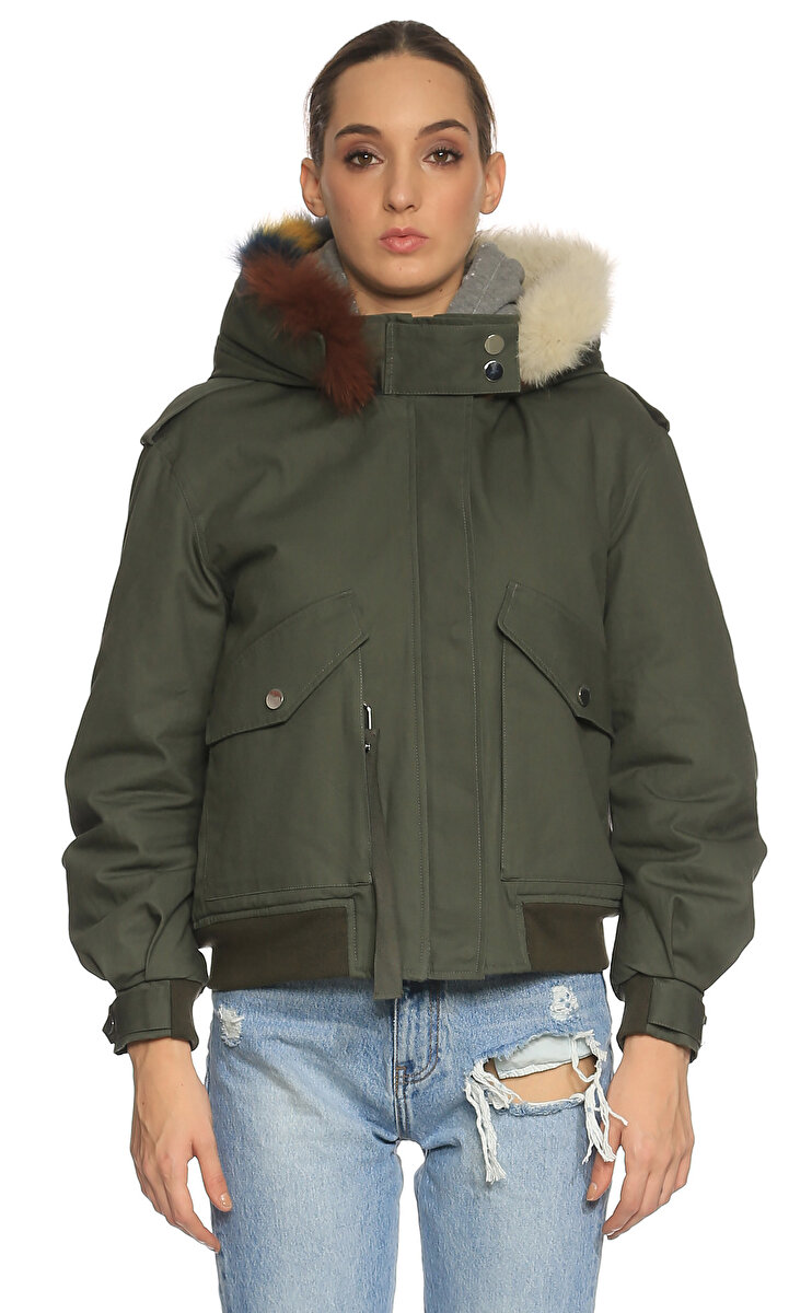 Maje Kad n Haki Parka MAJH17BOBBY 0020 KAKI Brandroom
