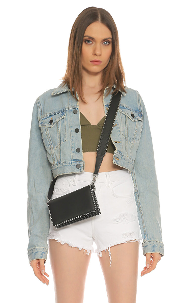 Alexander Wang Kadın Mavi Jean Ceket AWT4D992096AQ108-DENIM