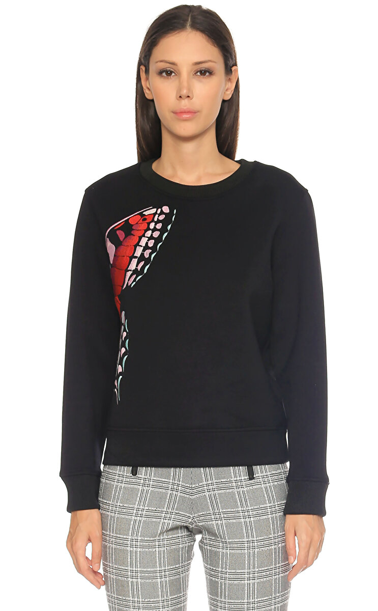 Maje Kad n Siyah Sweatshirt MAJE18THEOPHILE 0002 BLACK Brandroom