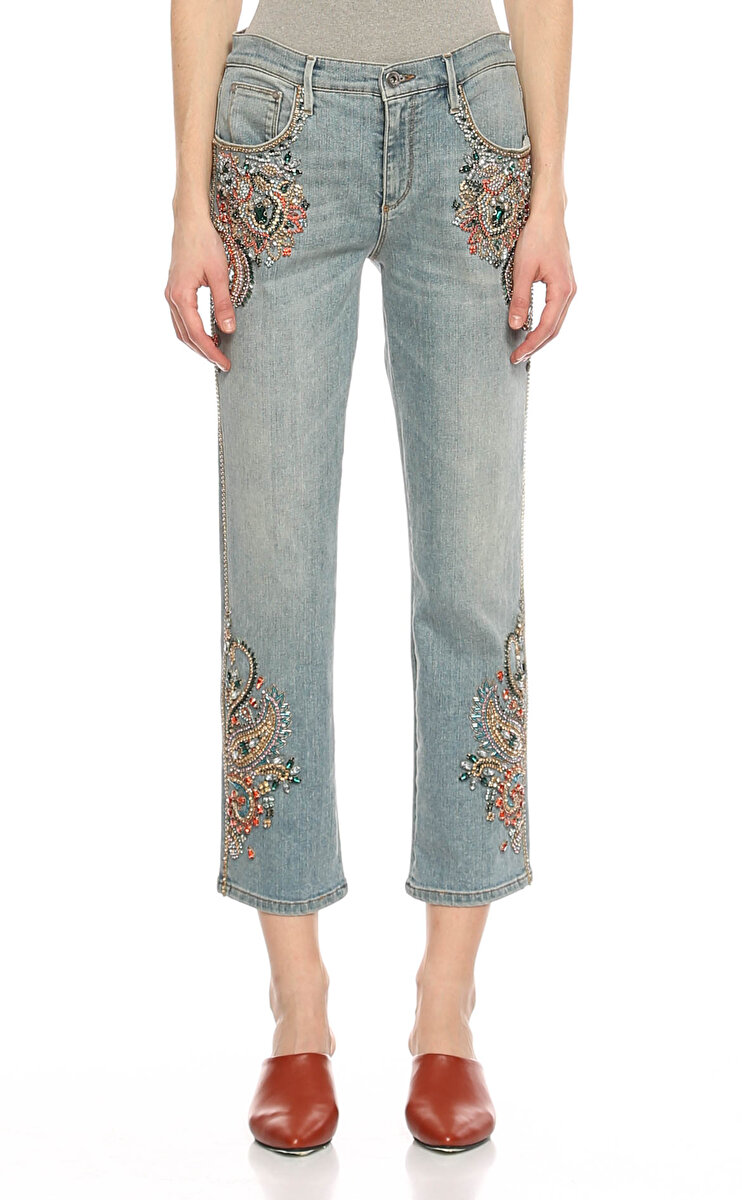 Roberto Cavalli Mavi Jean Pantolon
