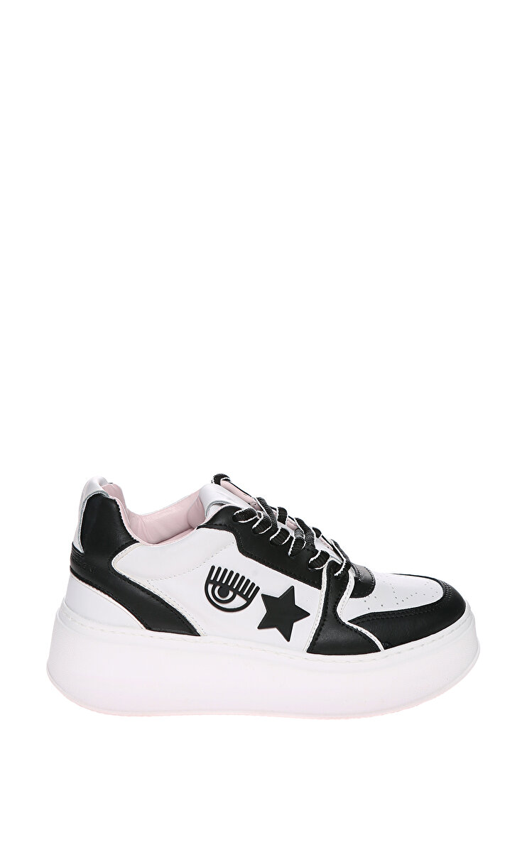 Chiara Ferragni Kad n Siyah Beyaz Sneakers CFRCF3217.034 WHITE BLACK