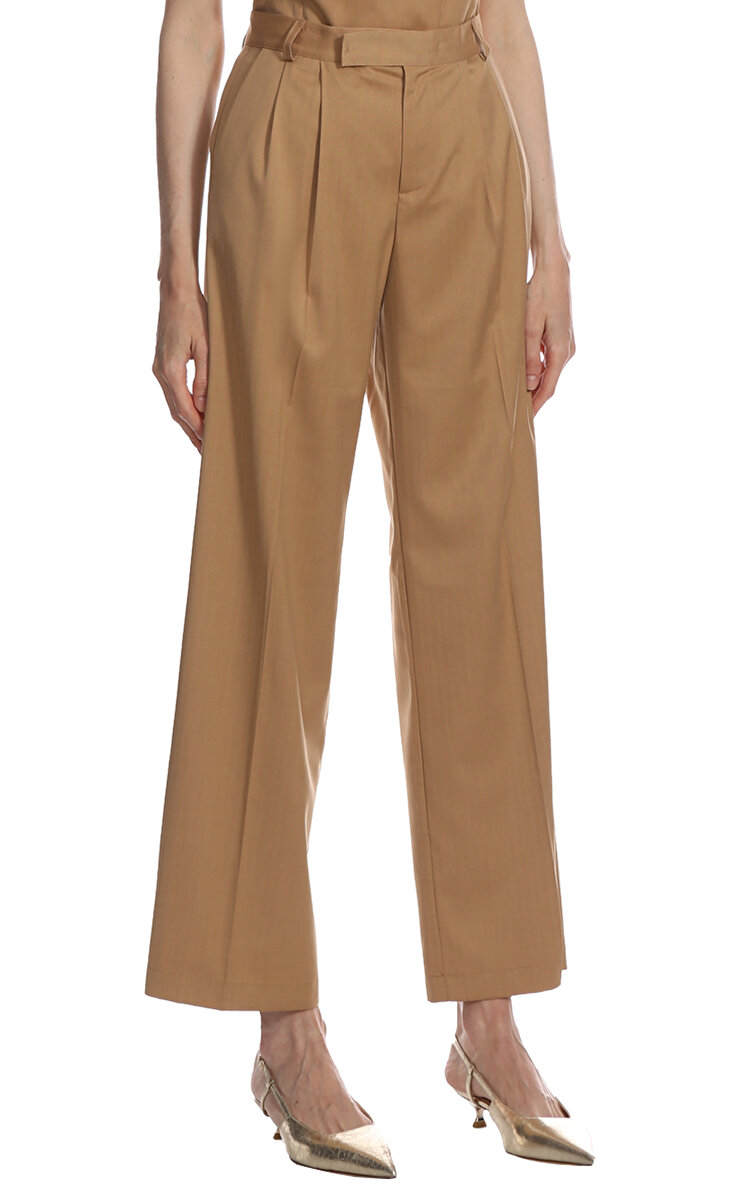 rehellinen paff pants キャメル Paça Ve Belden Kapalı A Pile Keten Pantolon 2-7 Yaş Caramel - Cigit