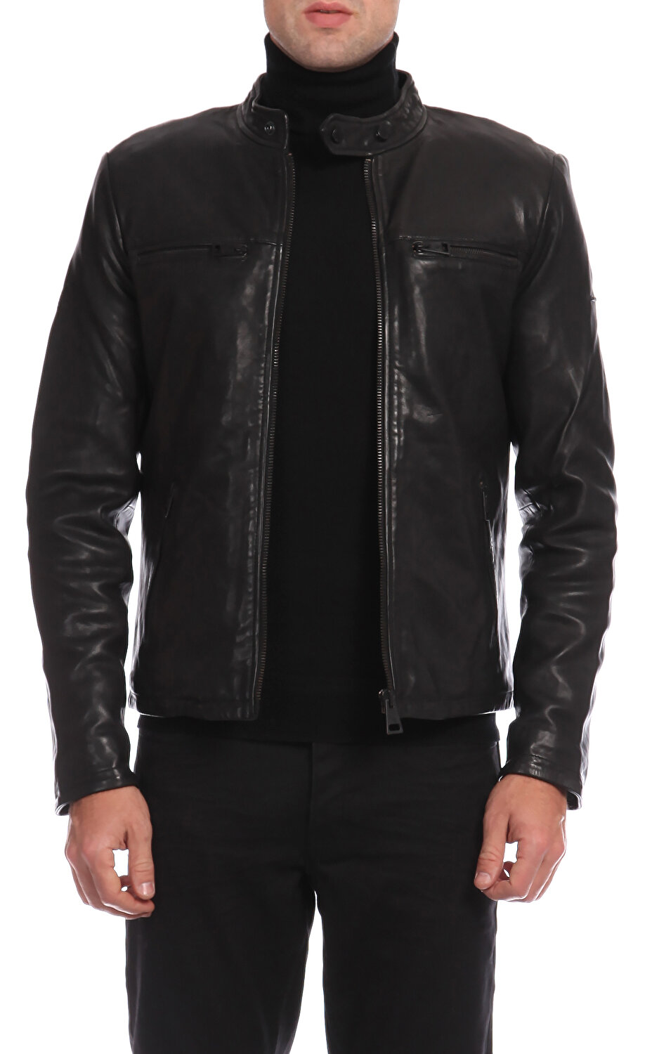 Superdry Erkek Siyah Deri Ceket Spdm50ly04702a Black Brandroom