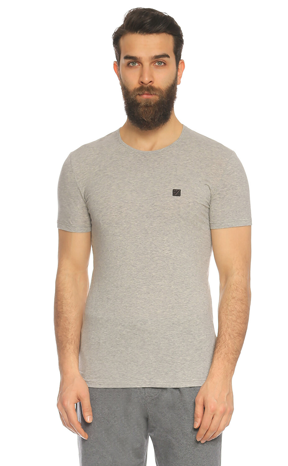 Ermenegildo Zegna Erkek Gri T Shirt Ezgn2m20001020 Grey Brandroom
